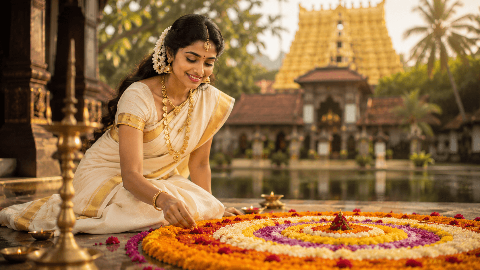 Onam Pookalam Portrait
